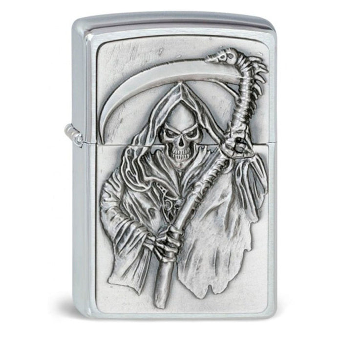 ZIPPO chrom gebürstet Reapers Curse Emblem 2000856