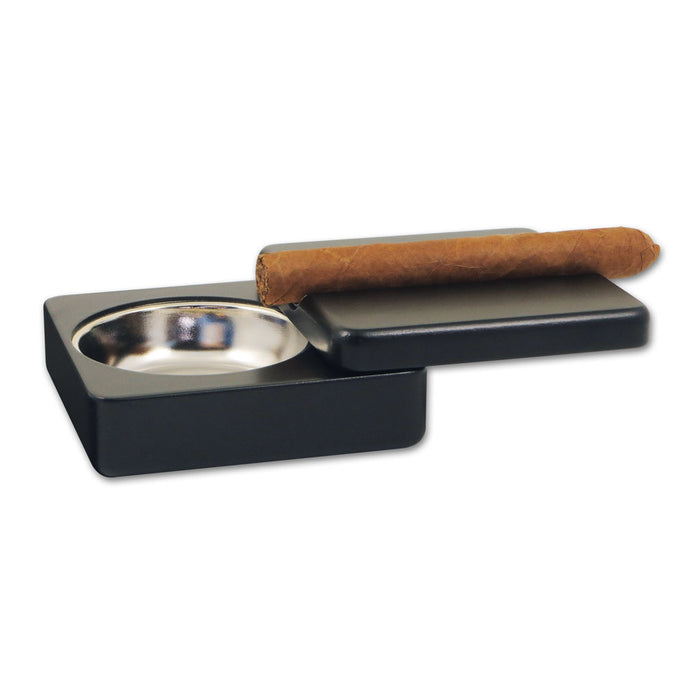 Zigarrenascher Holz schwarz schwenkbar 1 Ablage