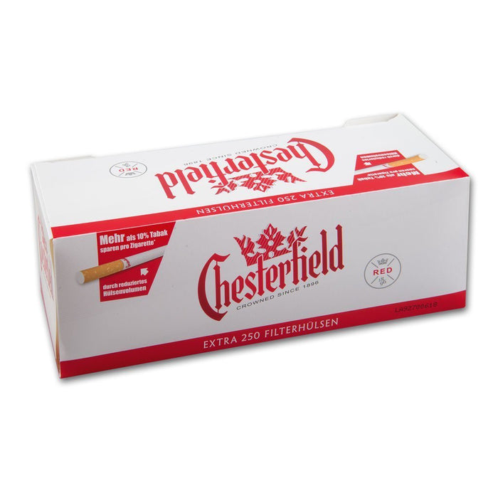 CHESTERFIELD Red Filterhülsen EXTRA - 250 Stück